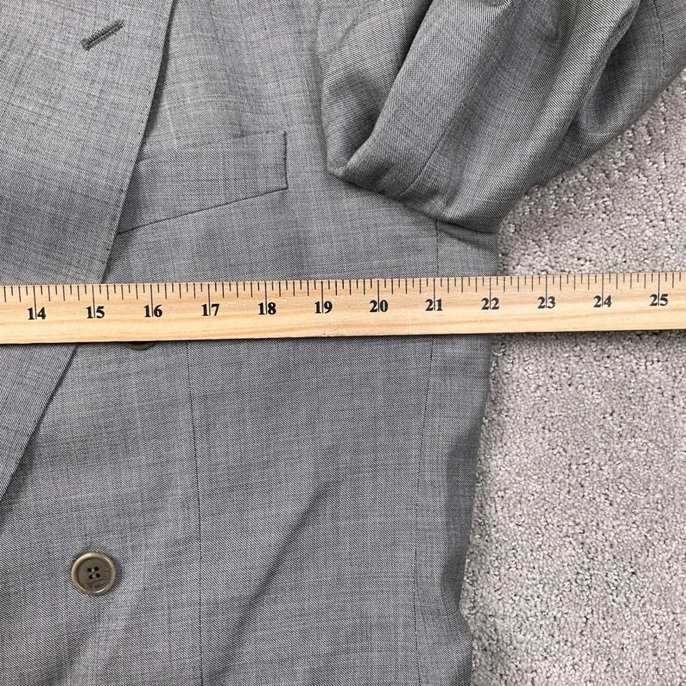 Urbis Blazer‎ Men 44R Light Gray Double Breasted Vitale Barberis Canonico Italy